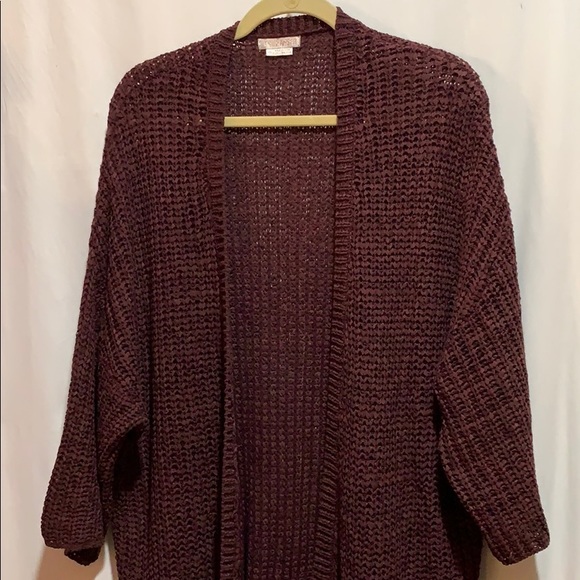 THE HANGER sweater long fringe OS open wine - Picture 1 of 8